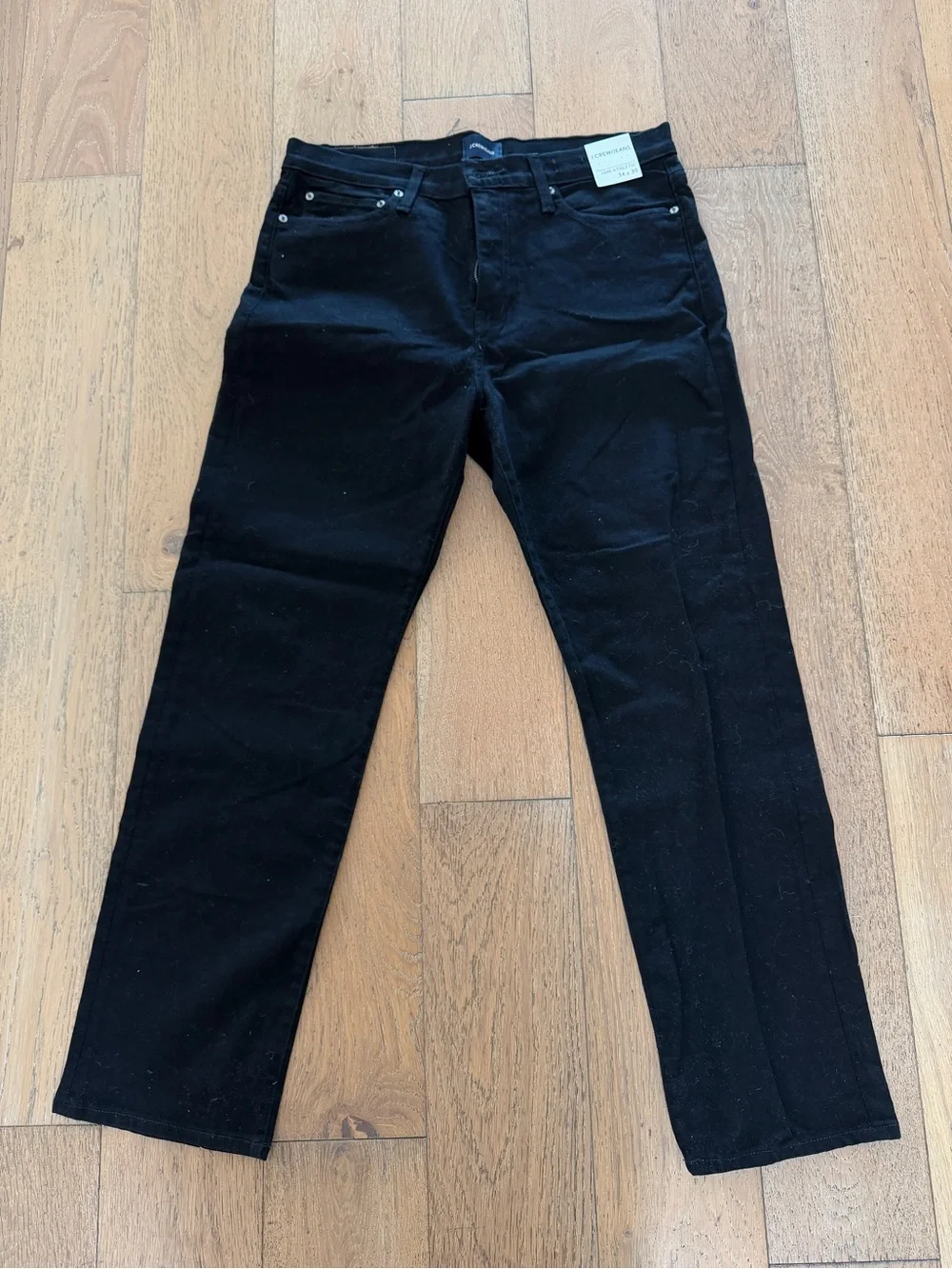 Men's Black Straight-Leg Jeans